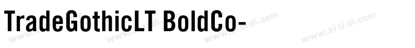 TradeGothicLT BoldCo字体转换